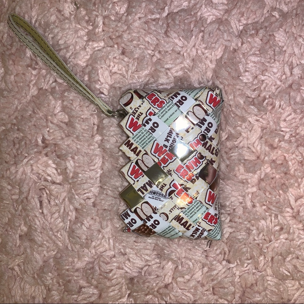 cross bag MADE OUT OF WHOPPERS CANDY WRAPPER!!